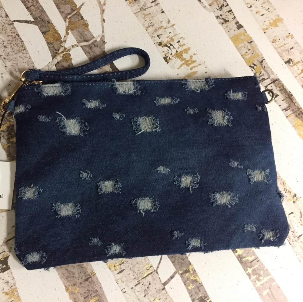 New light ink Designer- Ripped Dark blue Denim clu